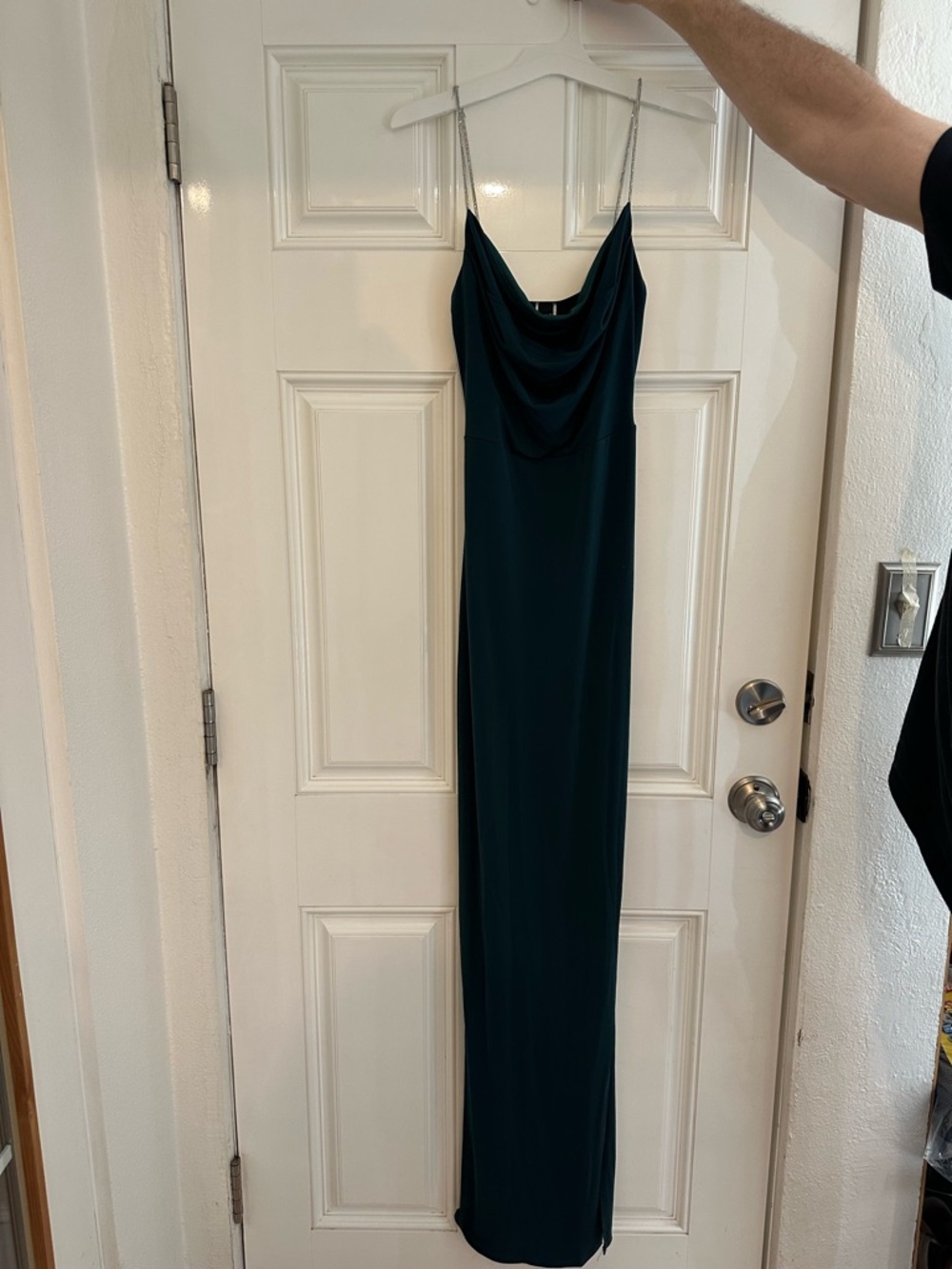 Windsor Deep Teal Cowl Neck Maxi Dress